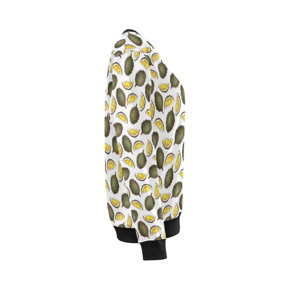 Durian Pattern Print Design DR03 Women Long Sleeve Sweatshirt-JorJune