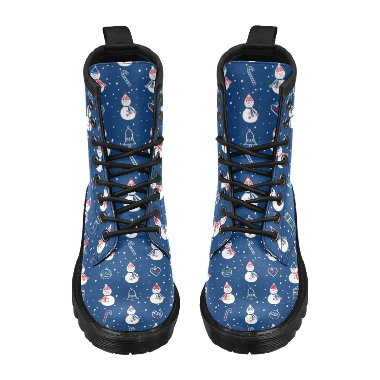 Snowman Print Design LKS306 Women's Boots