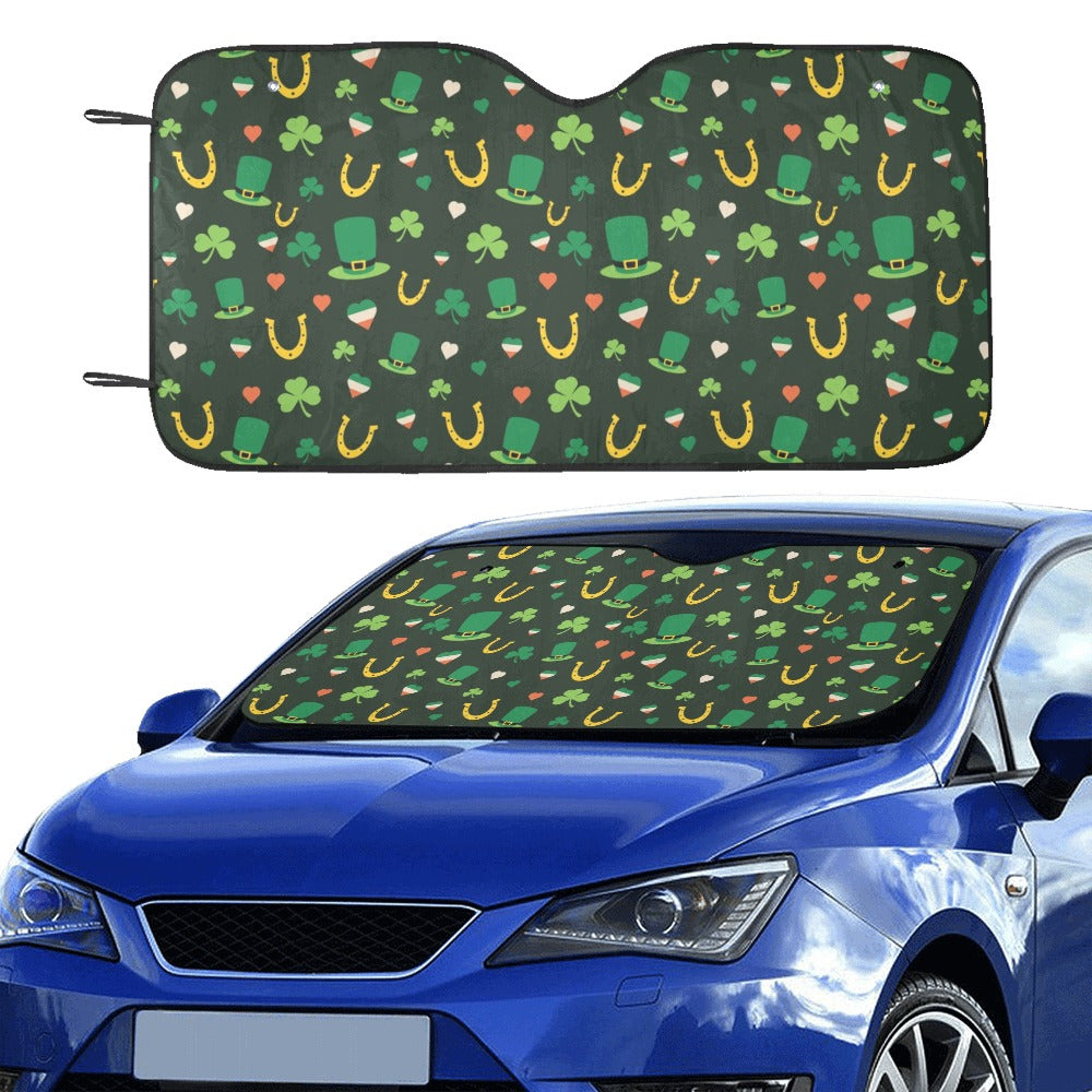 Shamrock Print Design LKS308 Car front Windshield Sun Shade