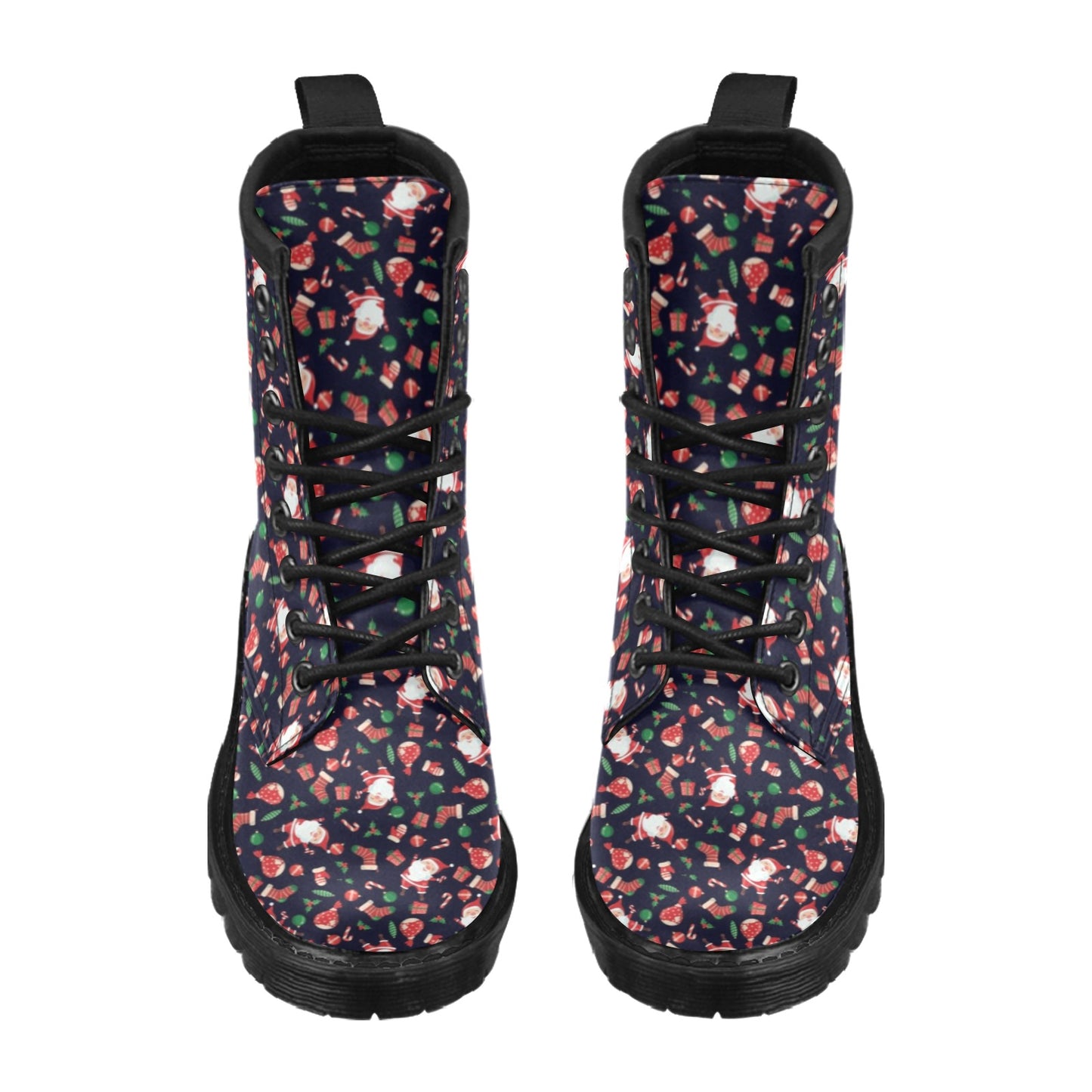 Santa Christmas Themed Print Design LKS304 Women's Boots