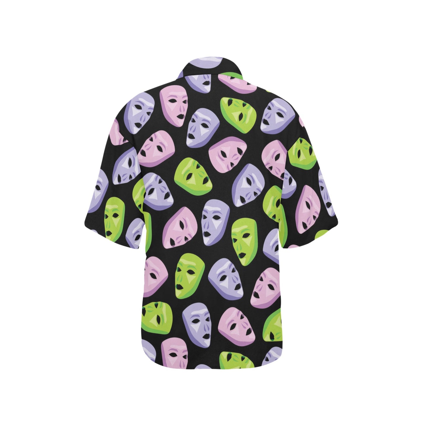 Acting Mask Pattern Print Design 04 Women's Hawaiian Shirt