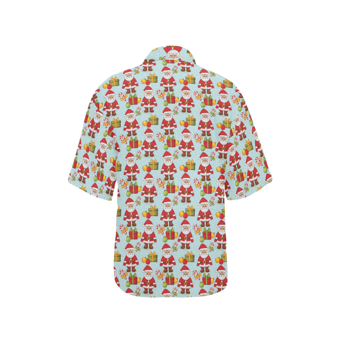 Santa Christmas Themed Print Design LKS303 Women's Hawaiian Shirt