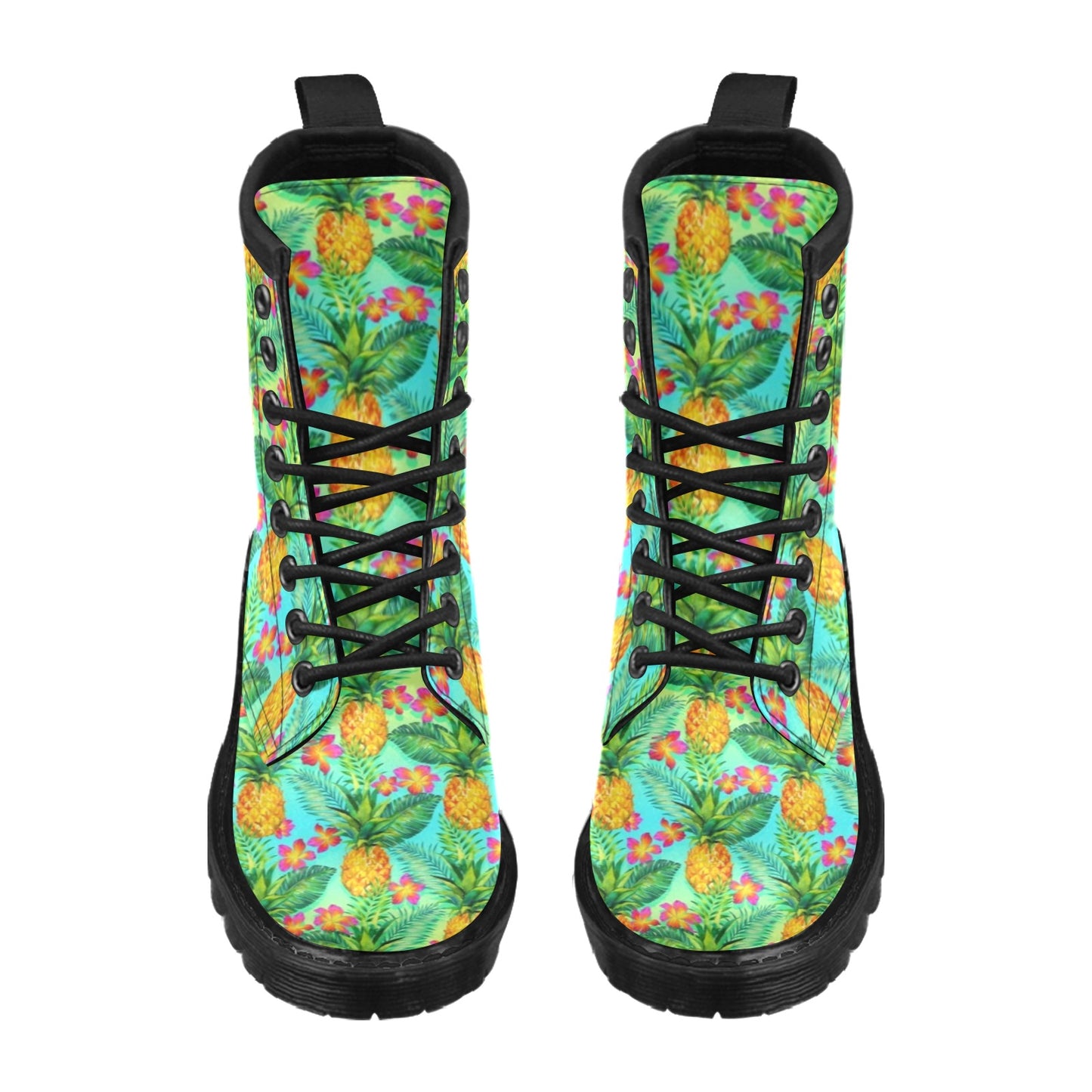 Pineapple Pattern Print Design PP010 Women's Boots