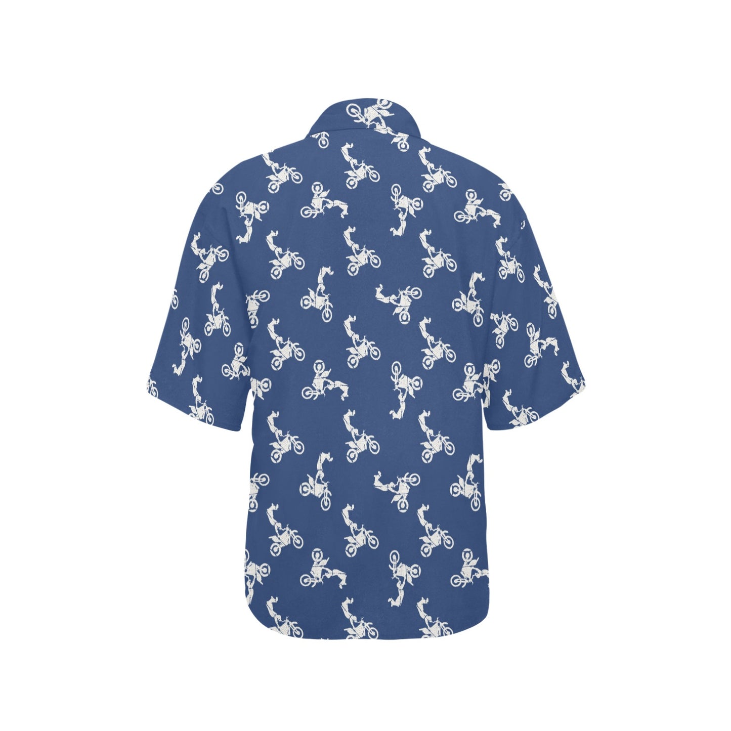Motocross Pattern Print Design 01 Women's Hawaiian Shirt