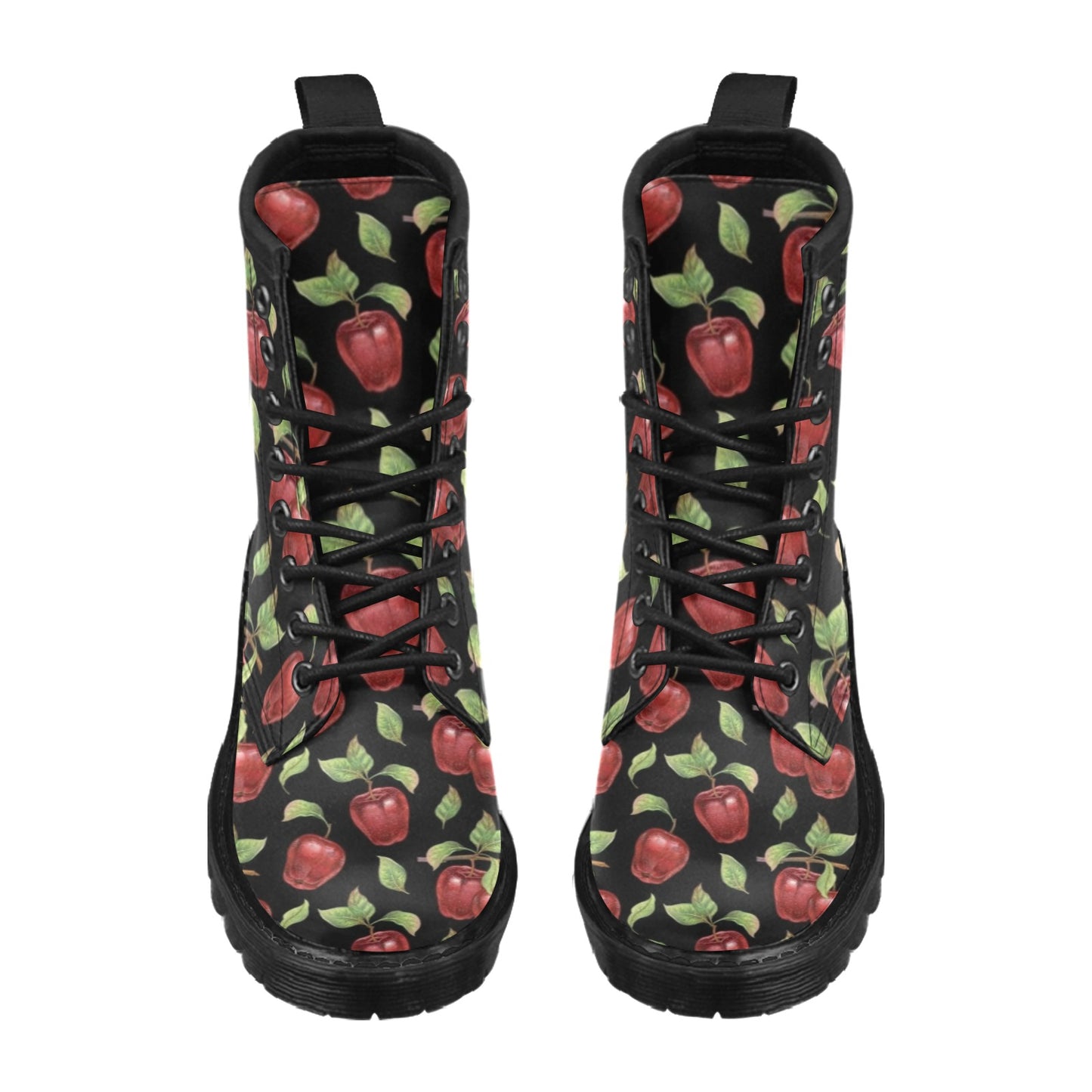 Apple Pattern Print Design AP011 Women's Boots