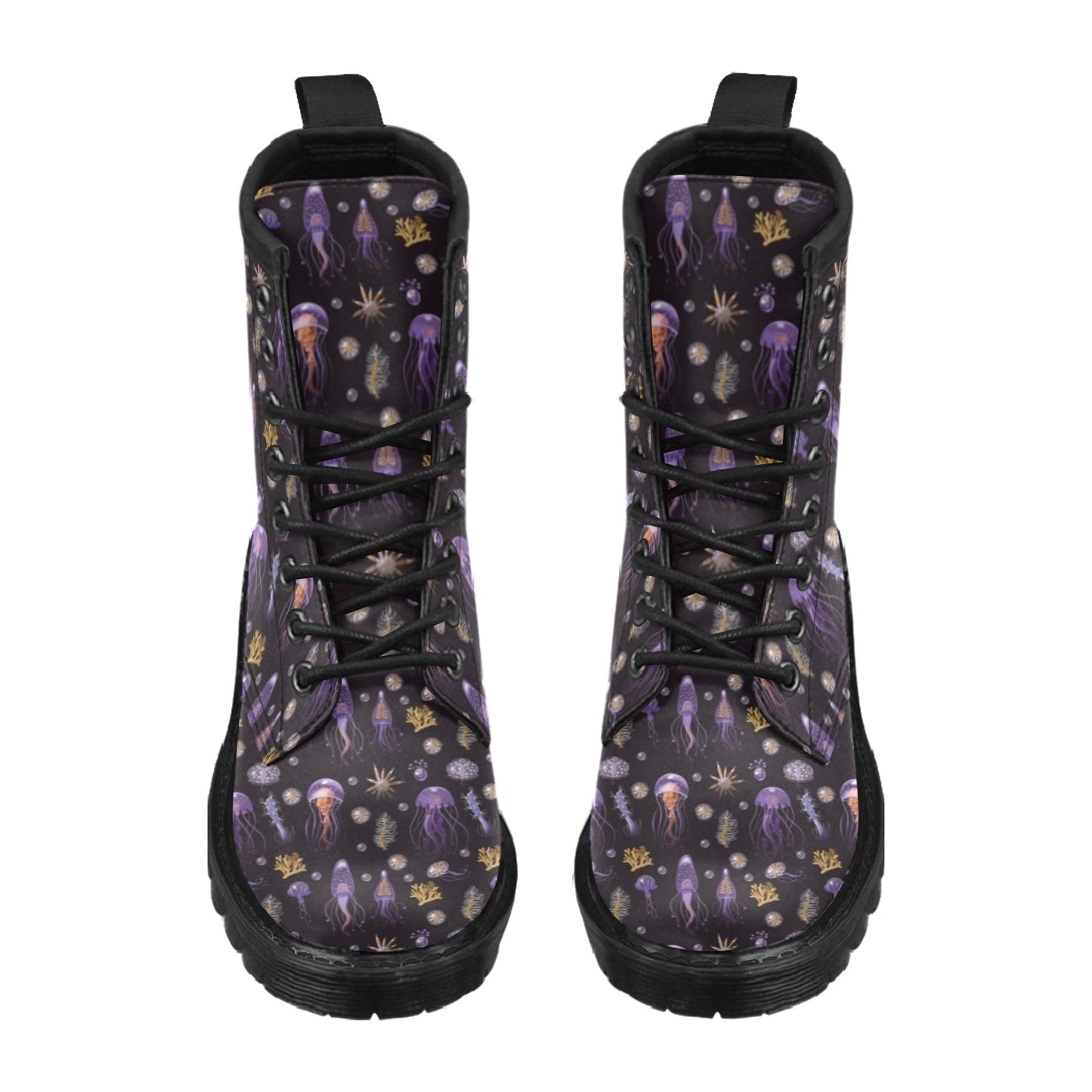 Seaweed With Jelly Fish Print Design LKS305 Women's Boots