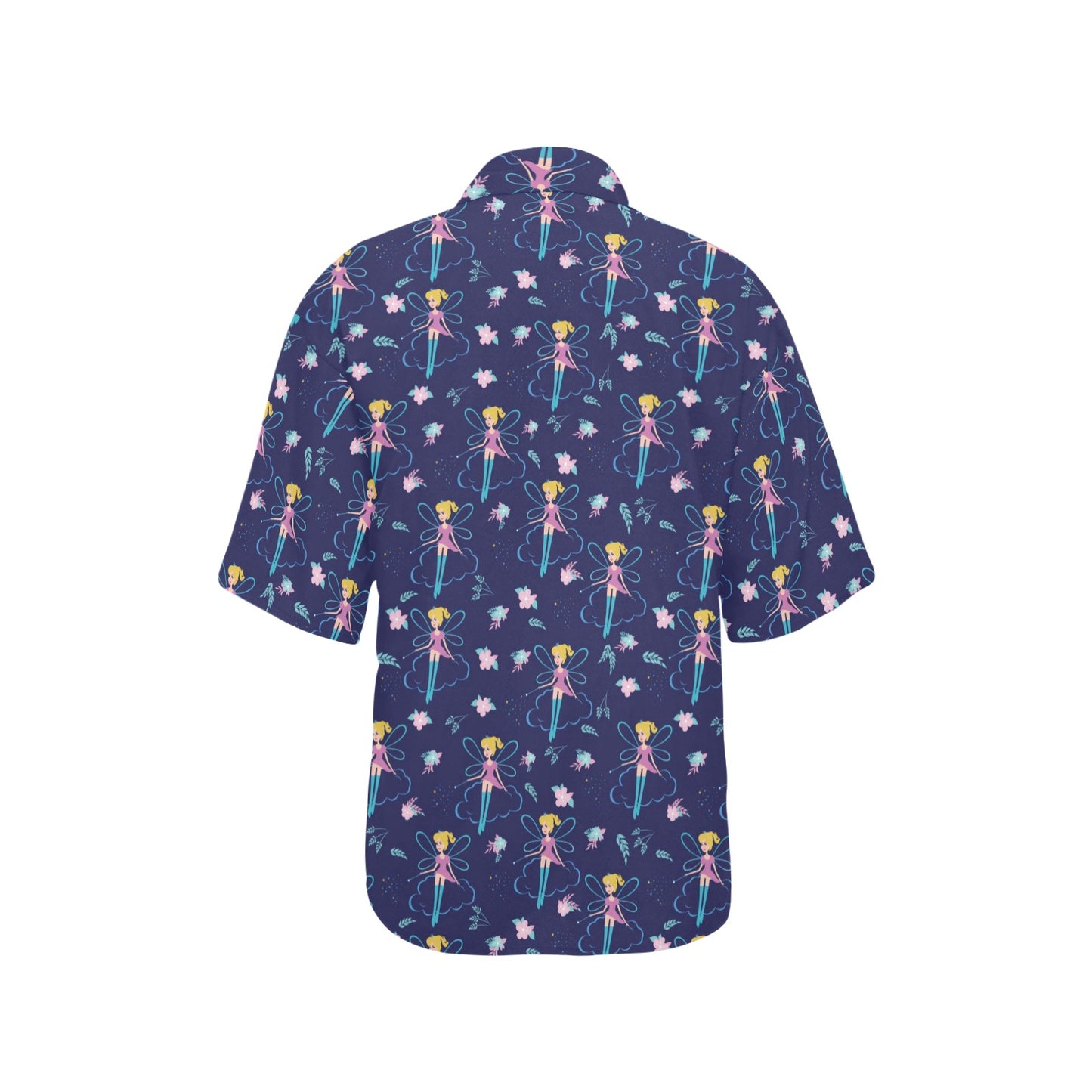 Fairy Cartoon Style Print Pattern Women's Hawaiian Shirt