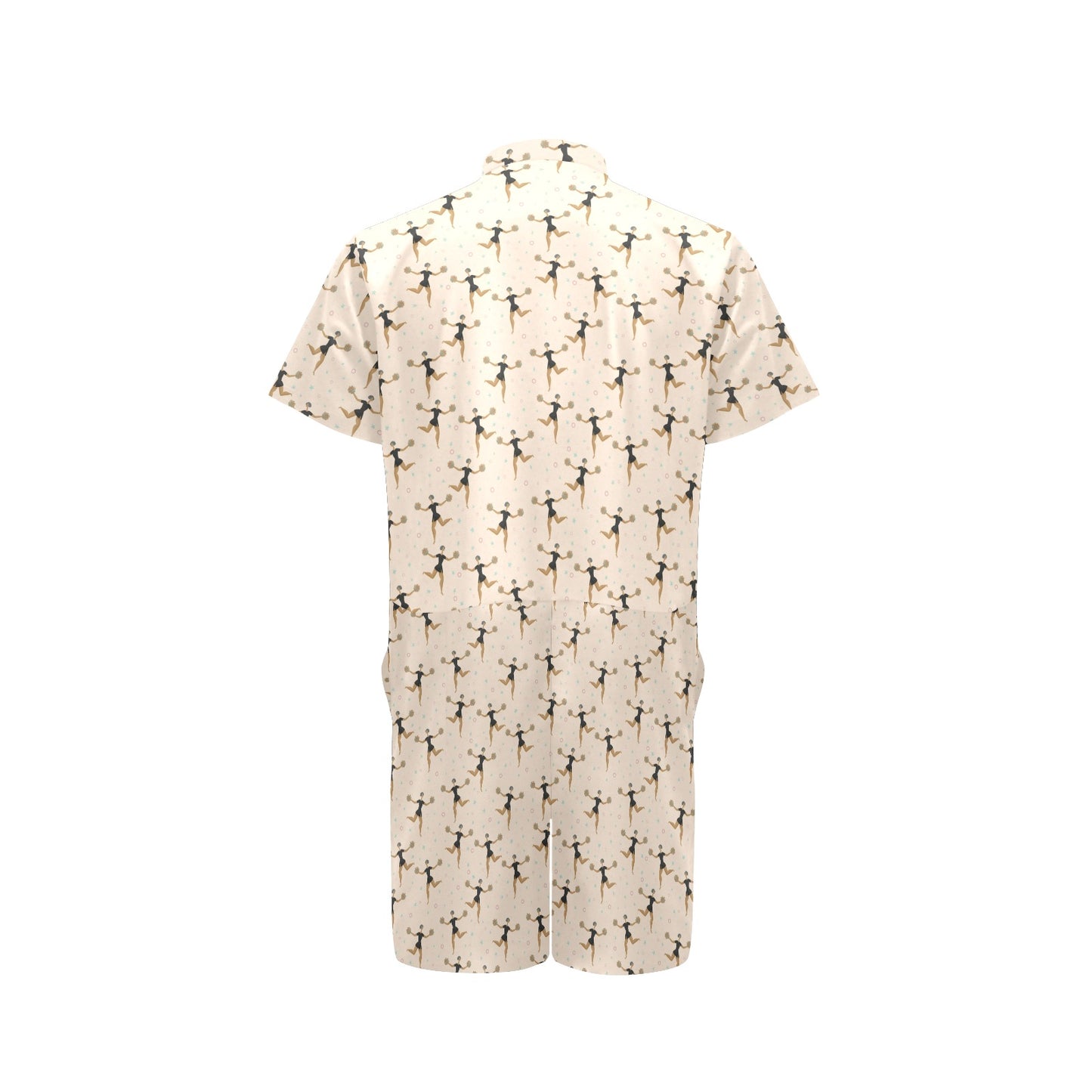 Cheerleader Pattern Print Design 03 Men's Romper