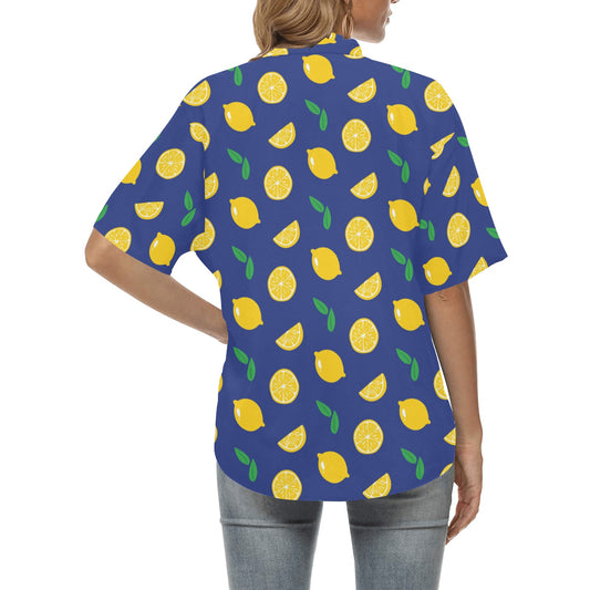 Citrus Pattern Print Design 02 Women's Hawaiian Shirt
