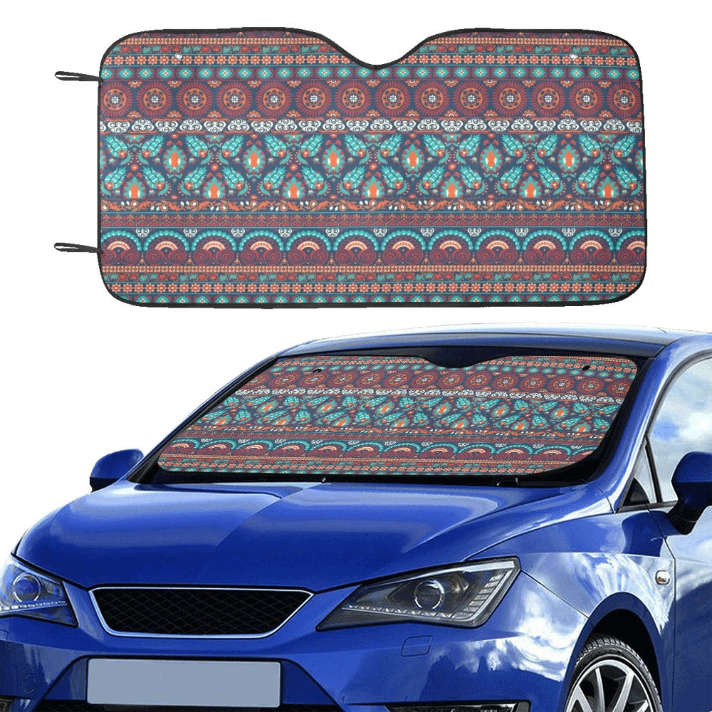 Suzani Print Design LKS302 Car front Windshield Sun Shade