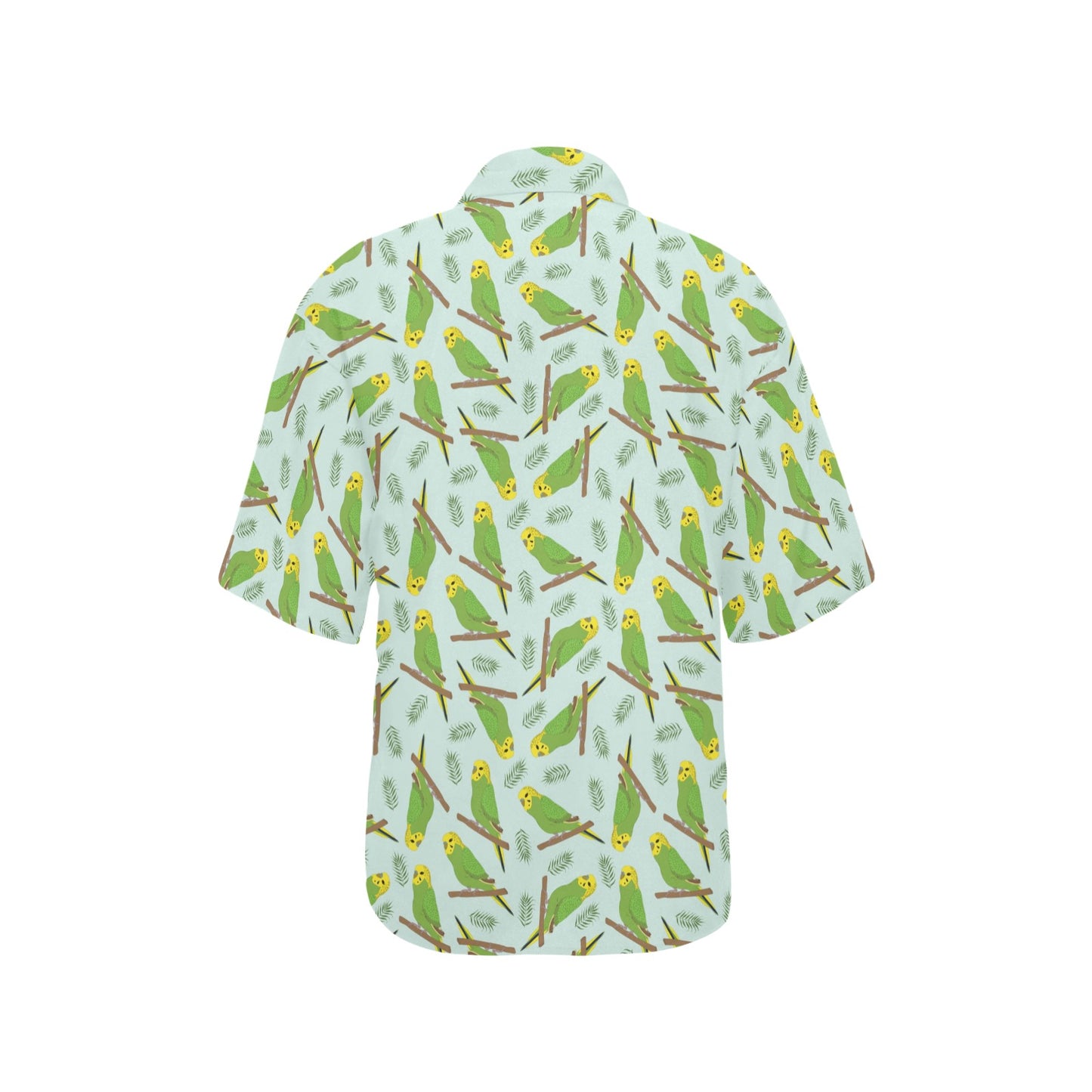 Budgerigar Pattern Print Design 04 Women's Hawaiian Shirt