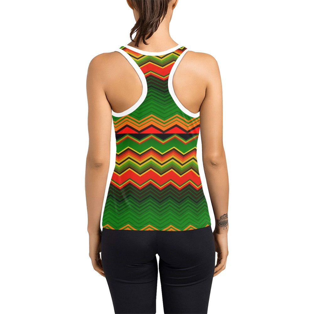 Serape Print Design LKS306 Women's Racerback Tank Top
