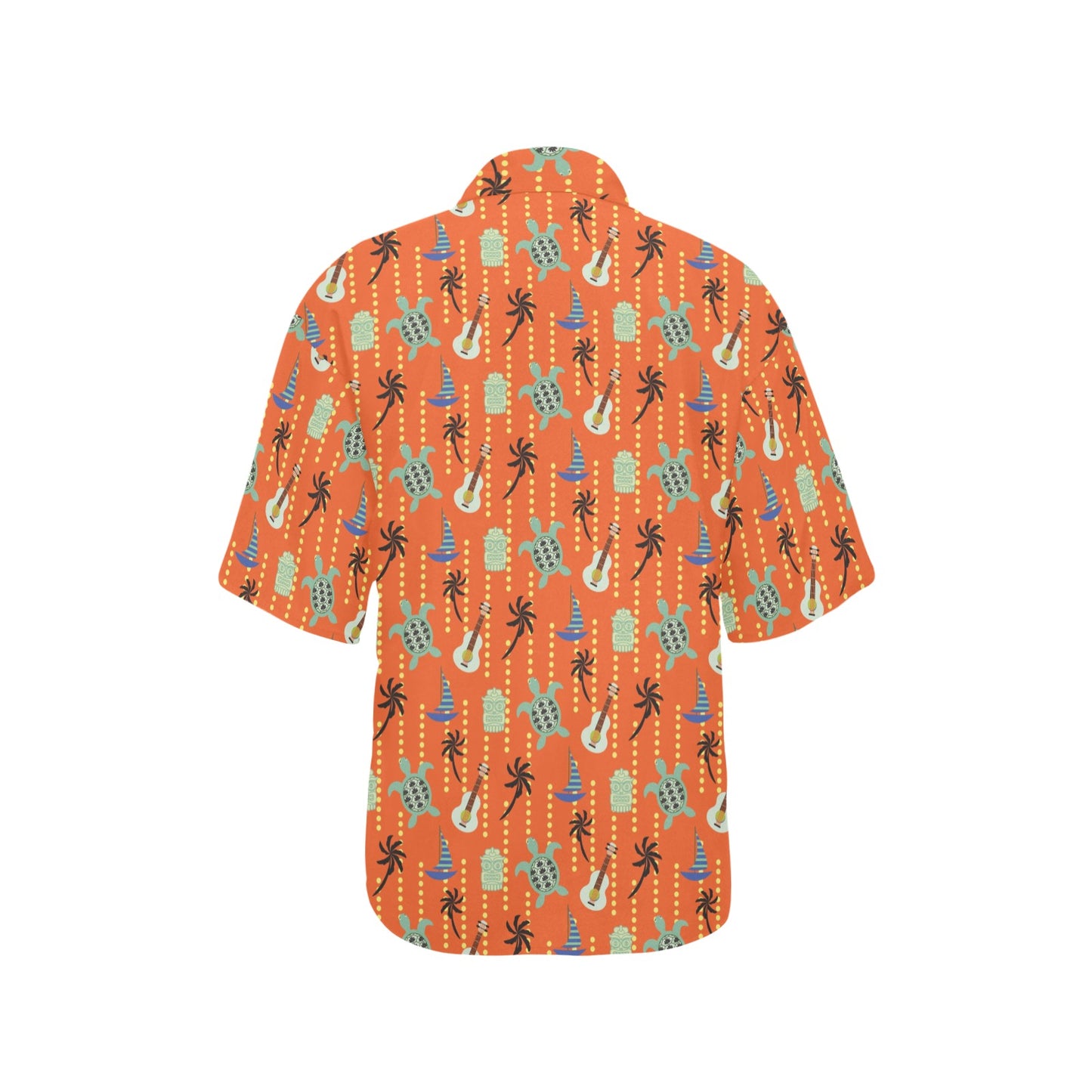 Ukulele Print Design LKS402 Women's Hawaiian Shirt