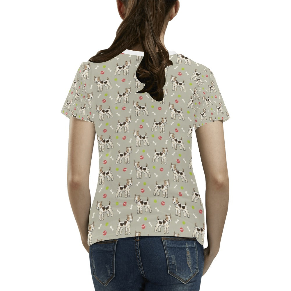 Toy Fox Terriers Print Design LKS301 Women's T-shirt