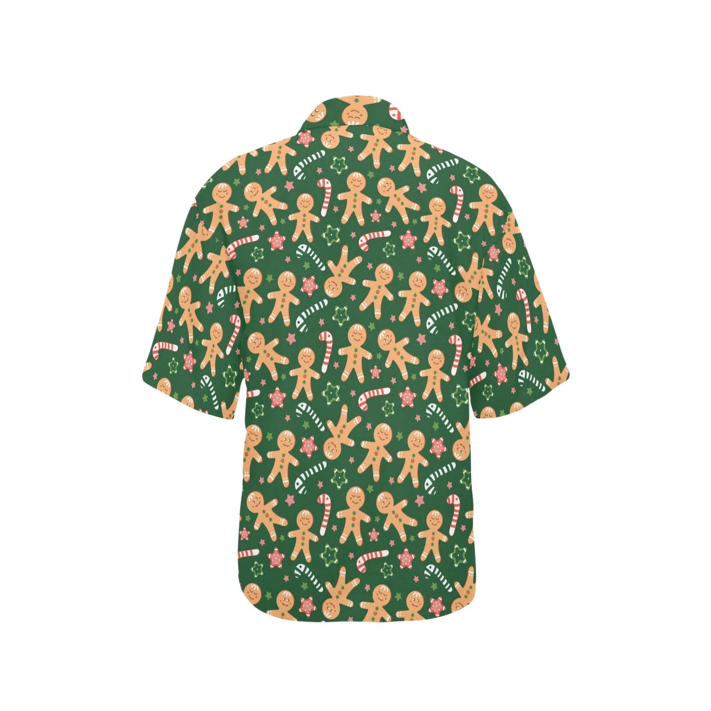 Gingerbread Pattern Print Design 04 Women's Hawaiian Shirt