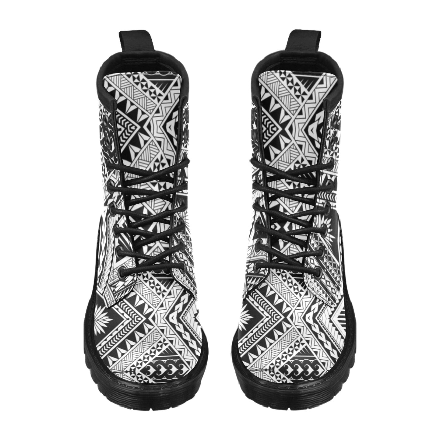 Samoan Tattoo Style Print Design LKS307 Women's Boots