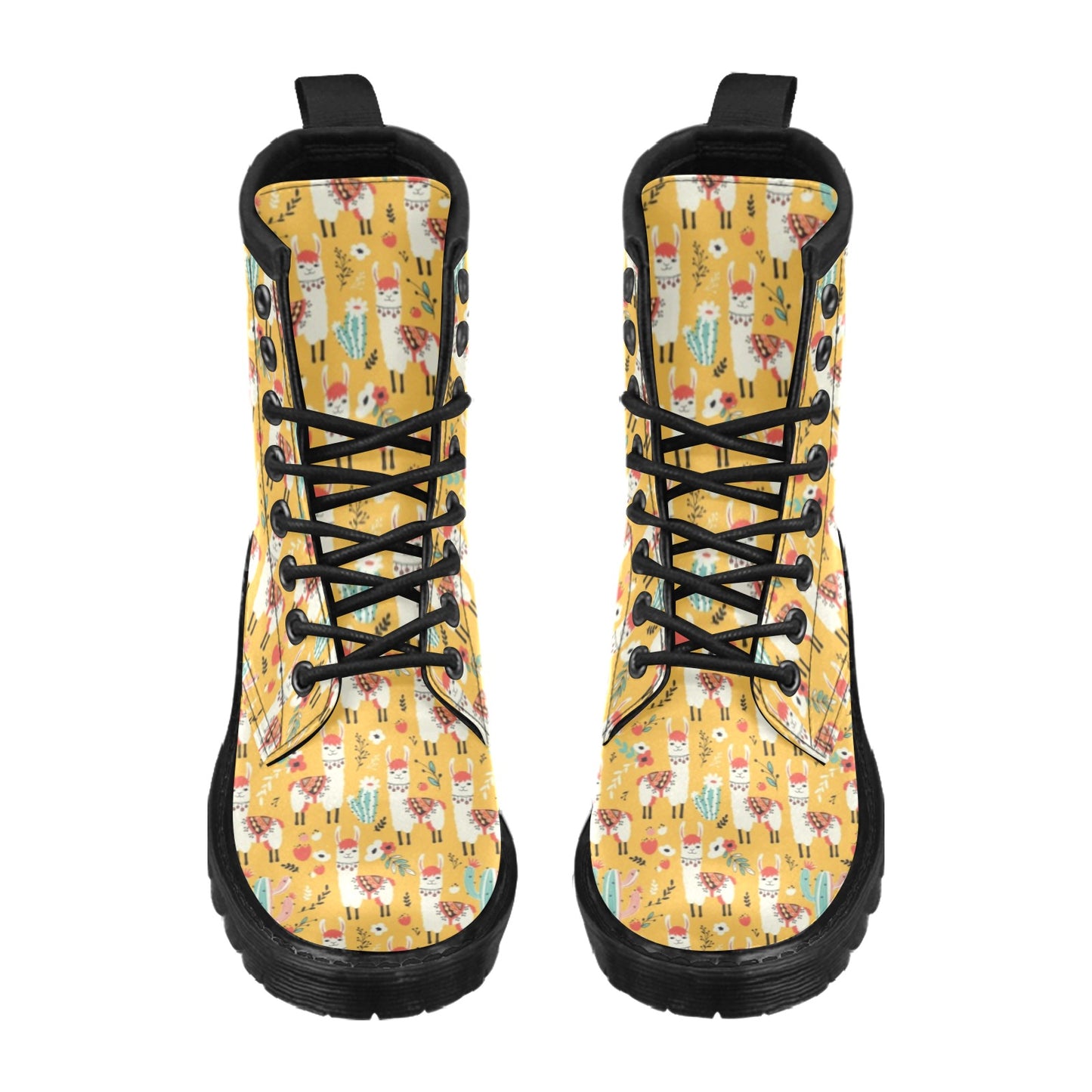 Llama Cute Themed Print Women's Boots