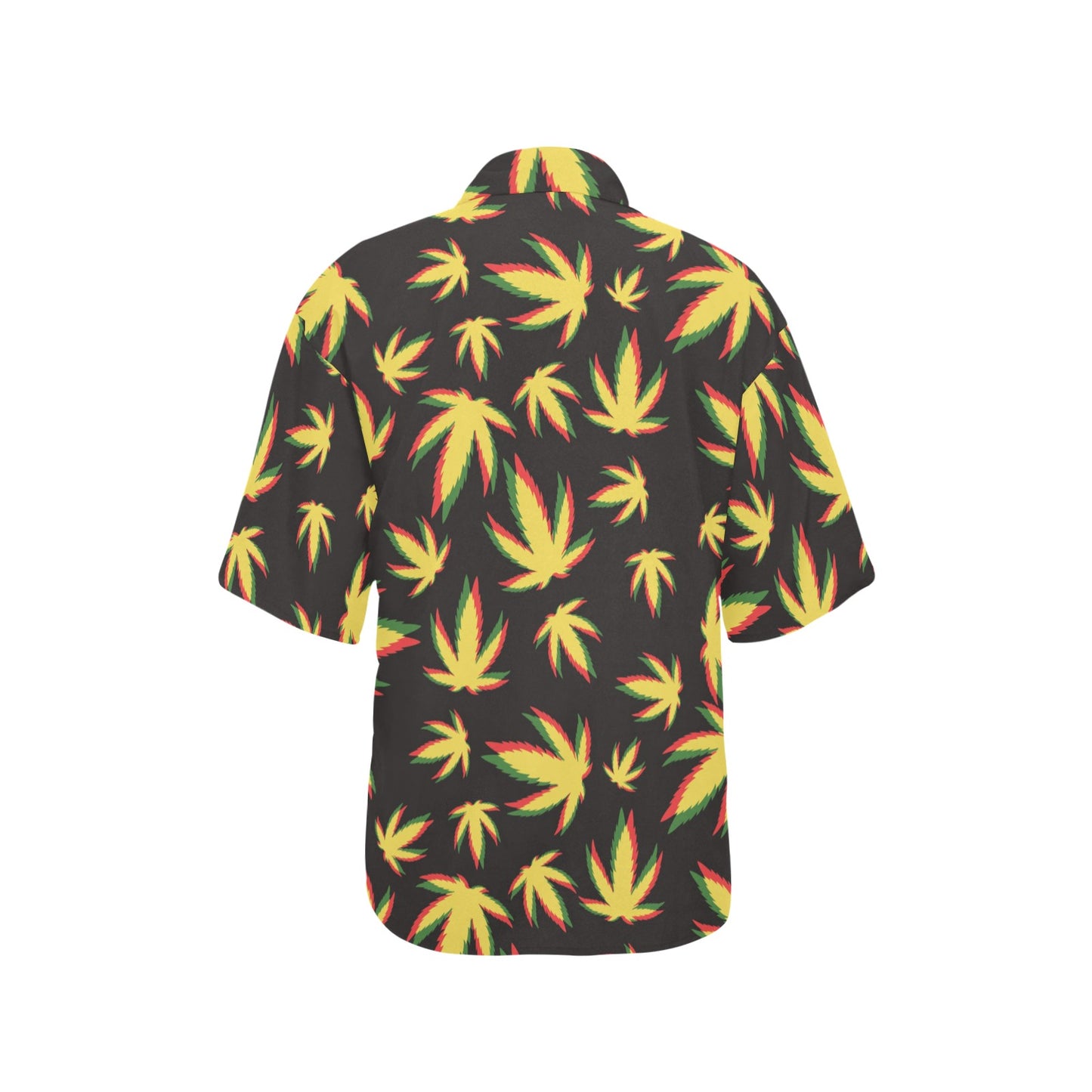 Pot Leaf Pattern Print Design A02 Women's Hawaiian Shirt