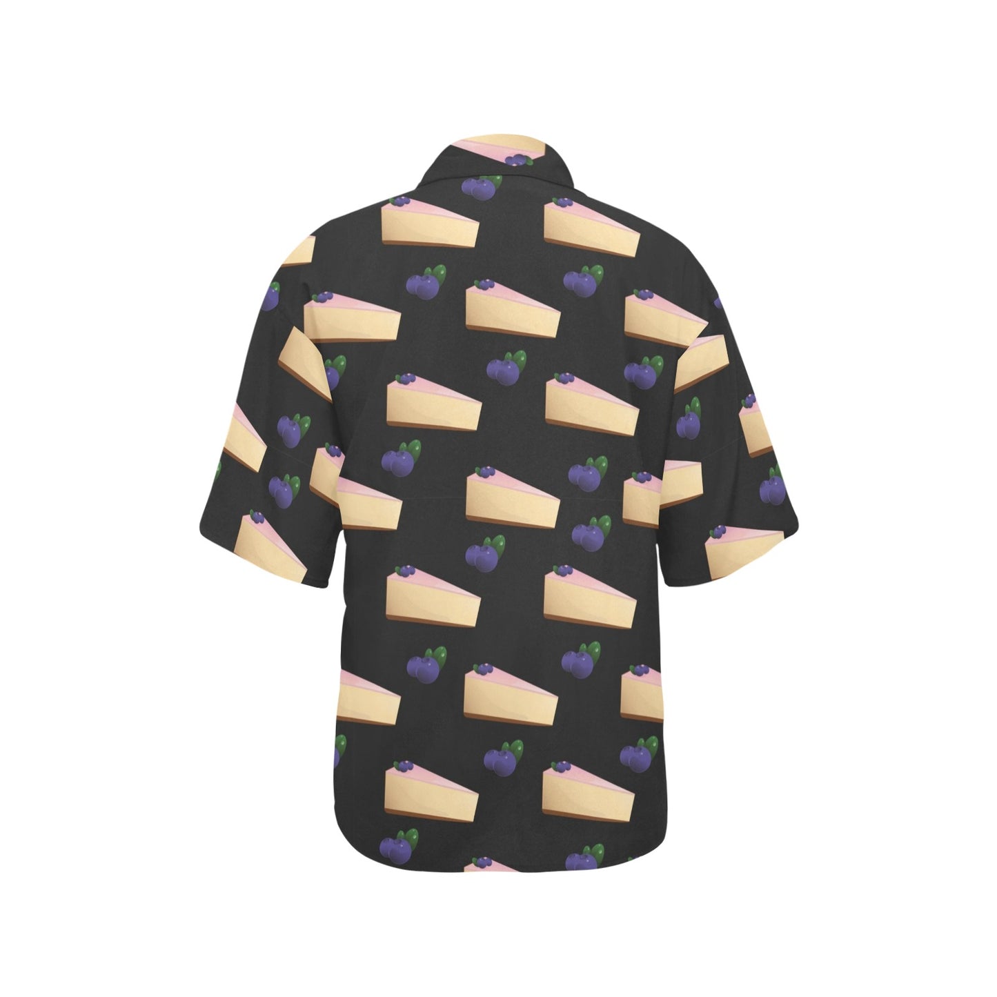 Cheesecake blueberry Pattern Print Design CK01 Women's Hawaiian Shirt