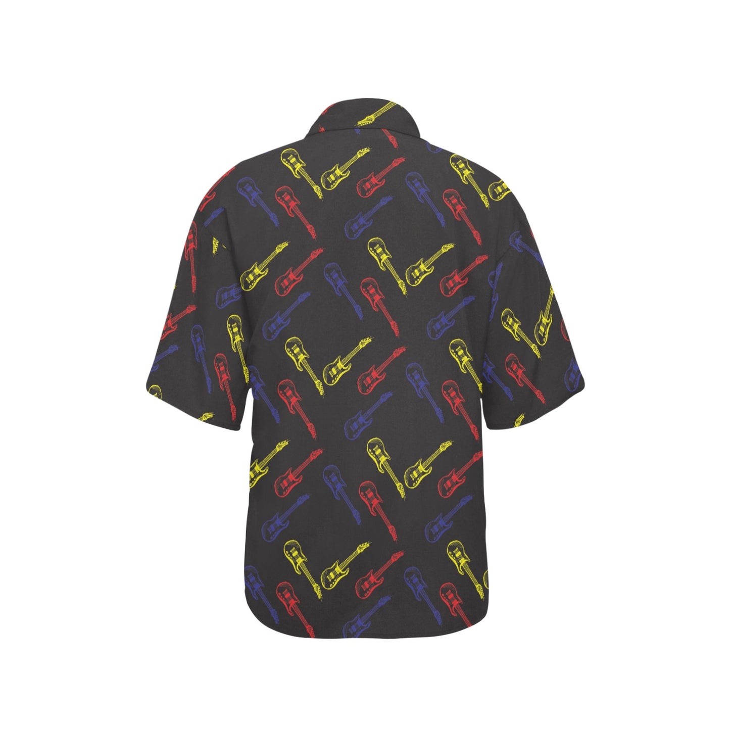 Electric Guitar Pattern Print Design 03 Women's Hawaiian Shirt