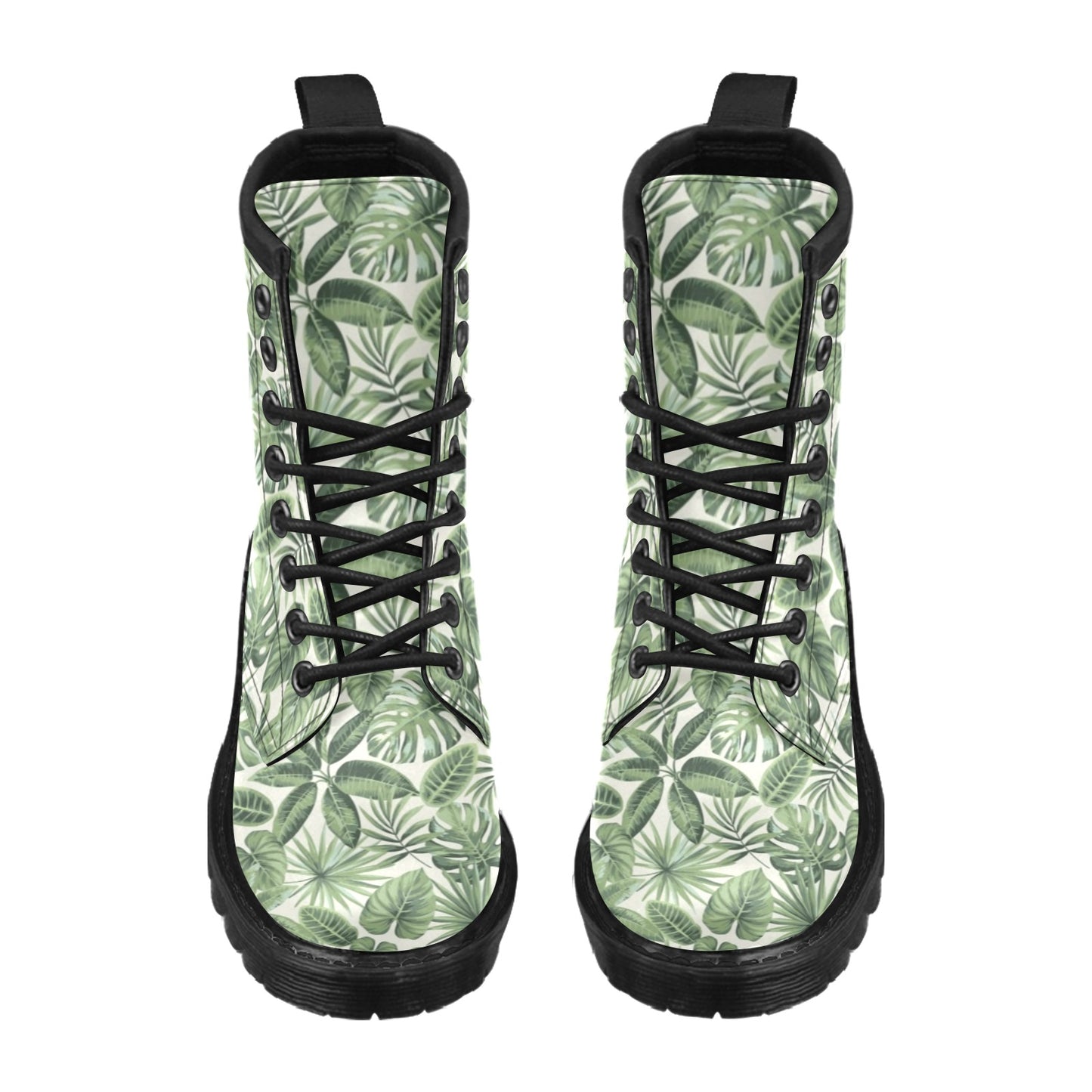 Palm Leaves Pattern Print Design PL014 Women's Boots
