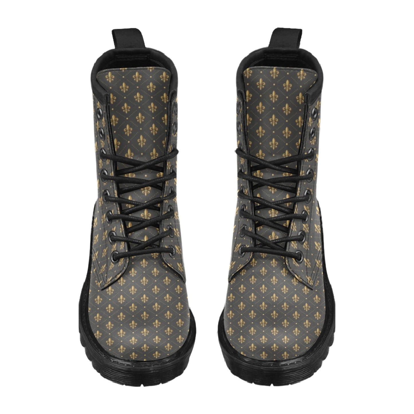 Fleur De Lis Print Design LKS402 Women's Boots