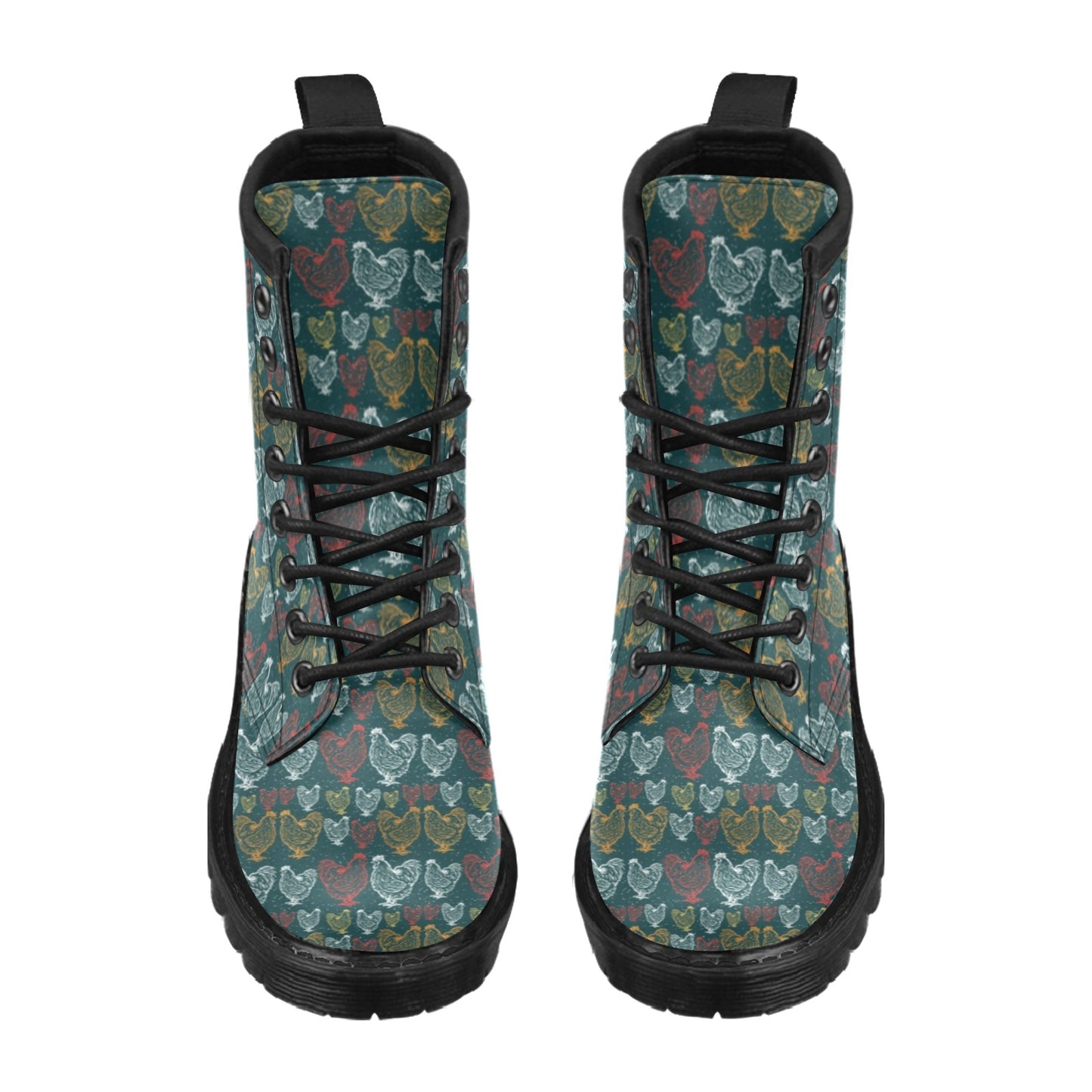 Rooster Hand Draw Design Women's Boots