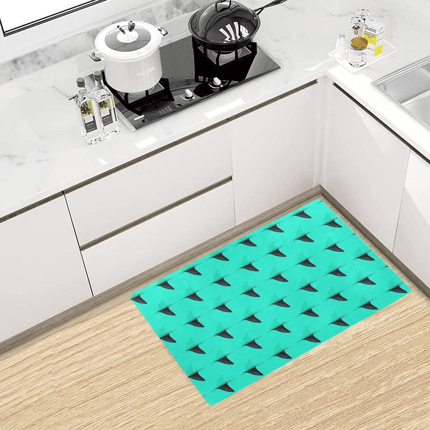 Shark Fin Pattern Kitchen Mat