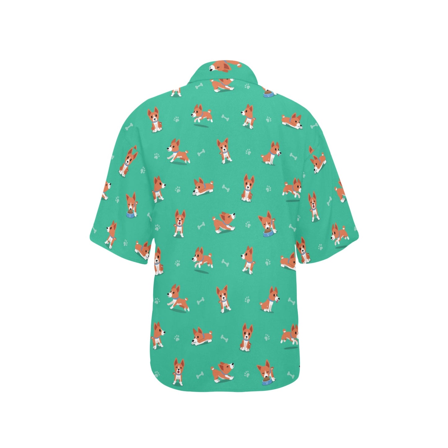 Basenji Pattern Print Design 02 Women's Hawaiian Shirt