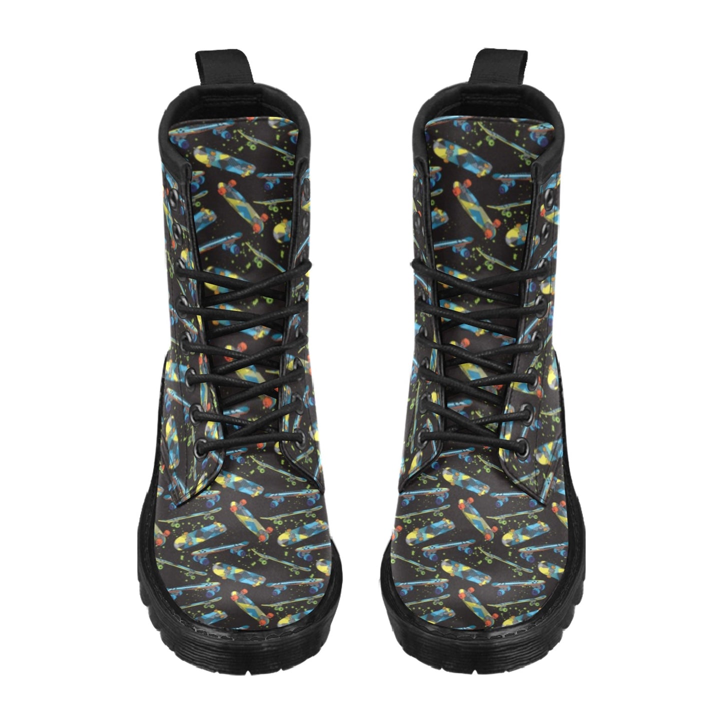 Skateboard Print Design LKS305 Women's Boots