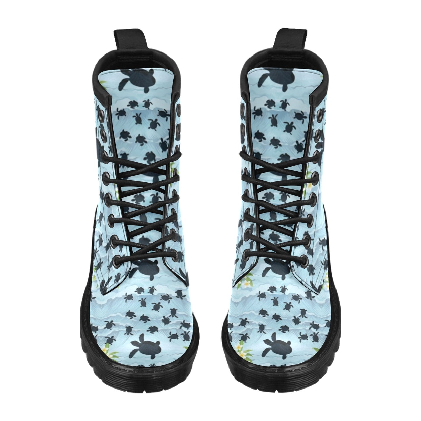 Sea Turtle Pattern Print Design T011 Women's Boots