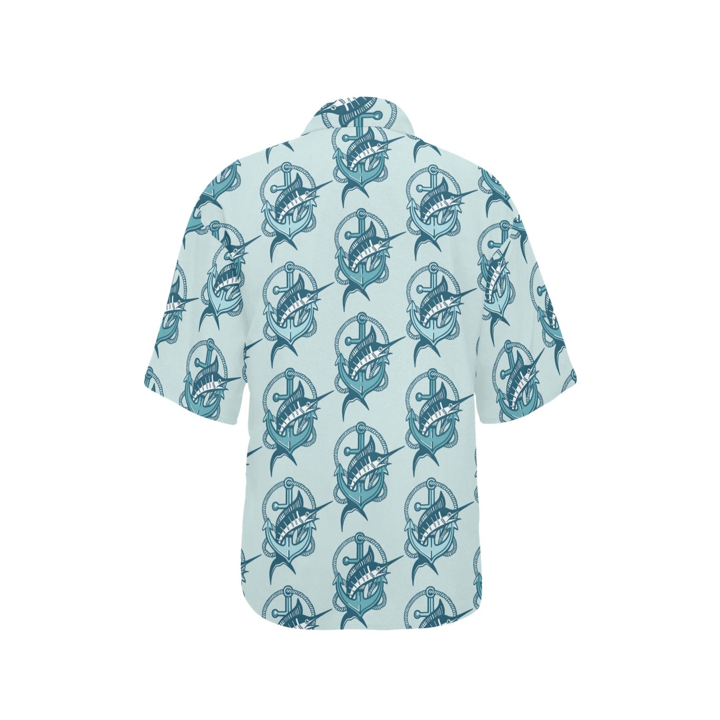 Swordfish Pattern Print Design 03 Women's Hawaiian Shirt