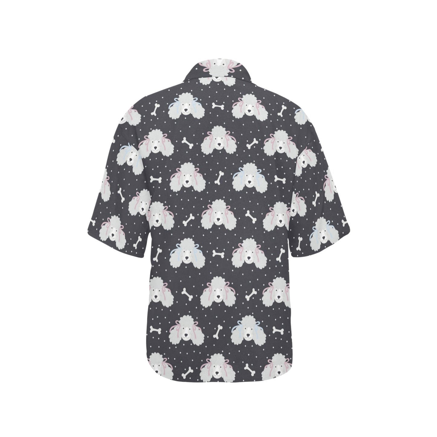 Poodle Pattern Print Design A03 Women's Hawaiian Shirt