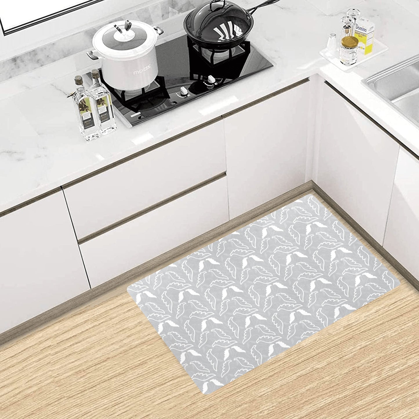 Angel Wings Pattern Print Design 01 Kitchen Mat