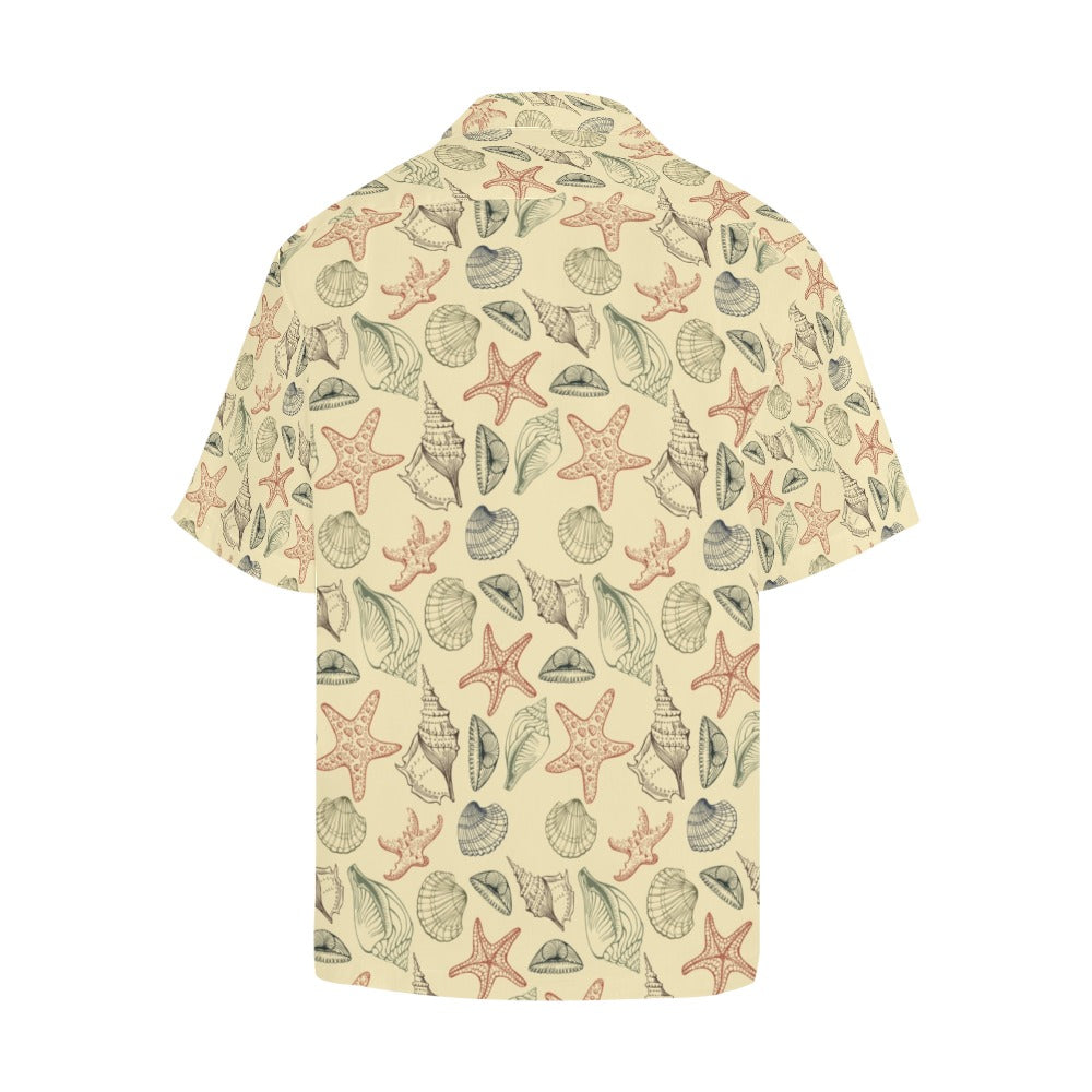 Seashell Print Design LKS305 Men's Hawaiian Shirt