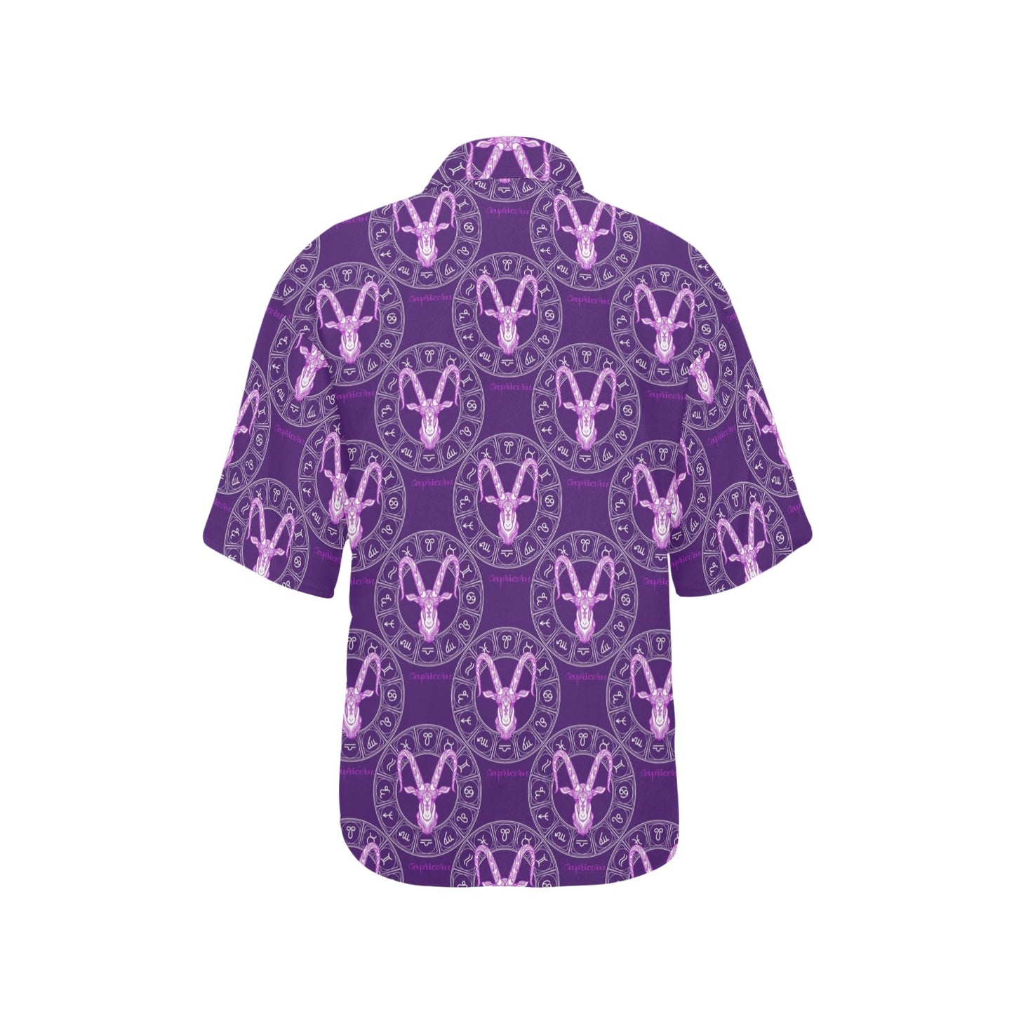 Capricorn Zodiac Pattern Print Design 04 Women's Hawaiian Shirt