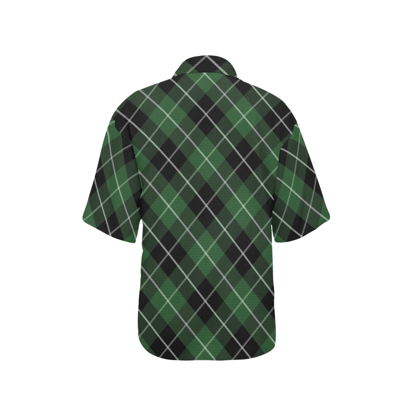 Plaid Green Pattern Print Design A05 Women's Hawaiian Shirt