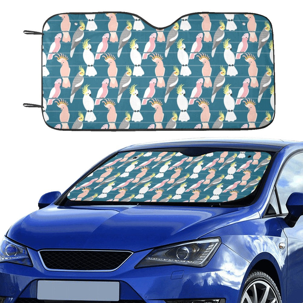 Cockatoo Print Design LKS401 Car front Windshield Sun Shade