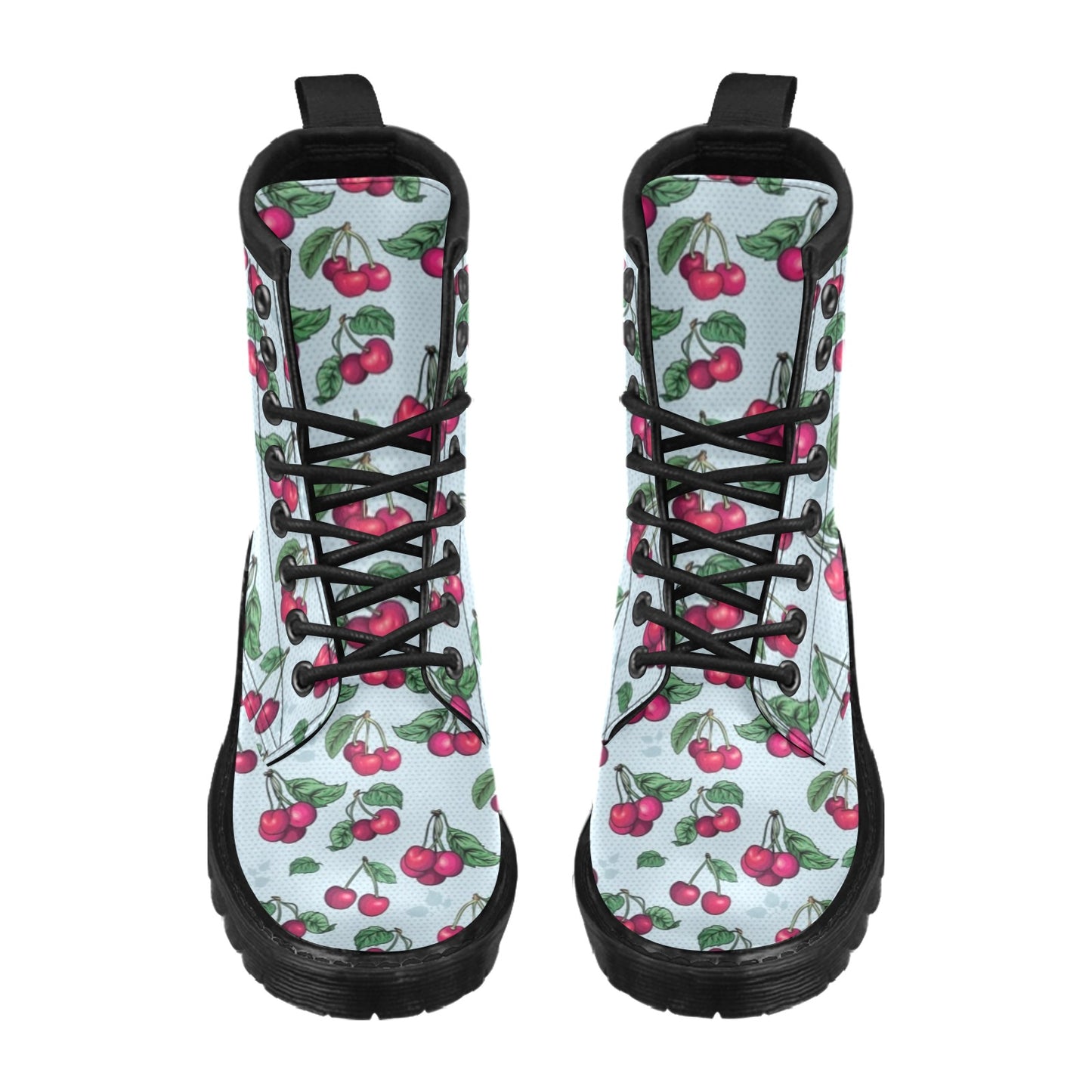 Cherry Pattern Print Design CH01 Women's Boots