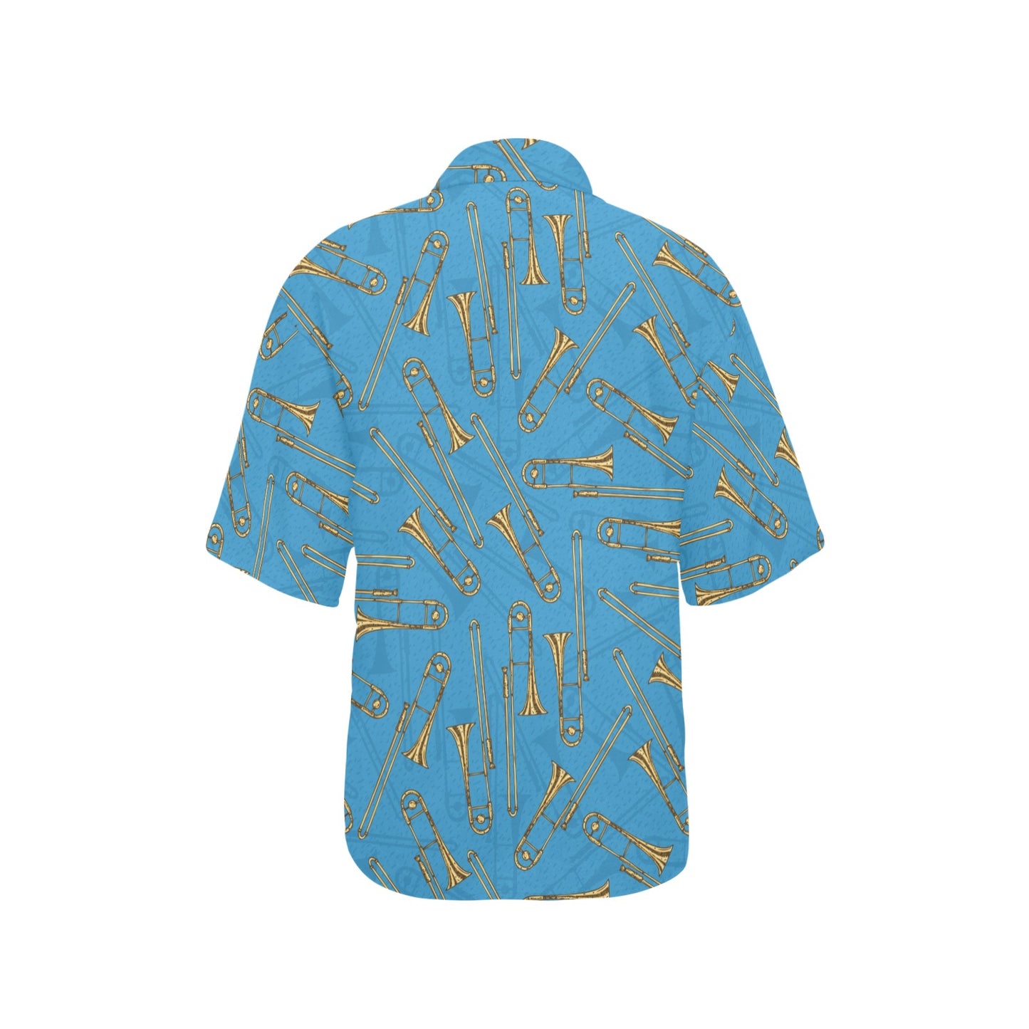 Trombone Pattern Print Design 01 Women's Hawaiian Shirt