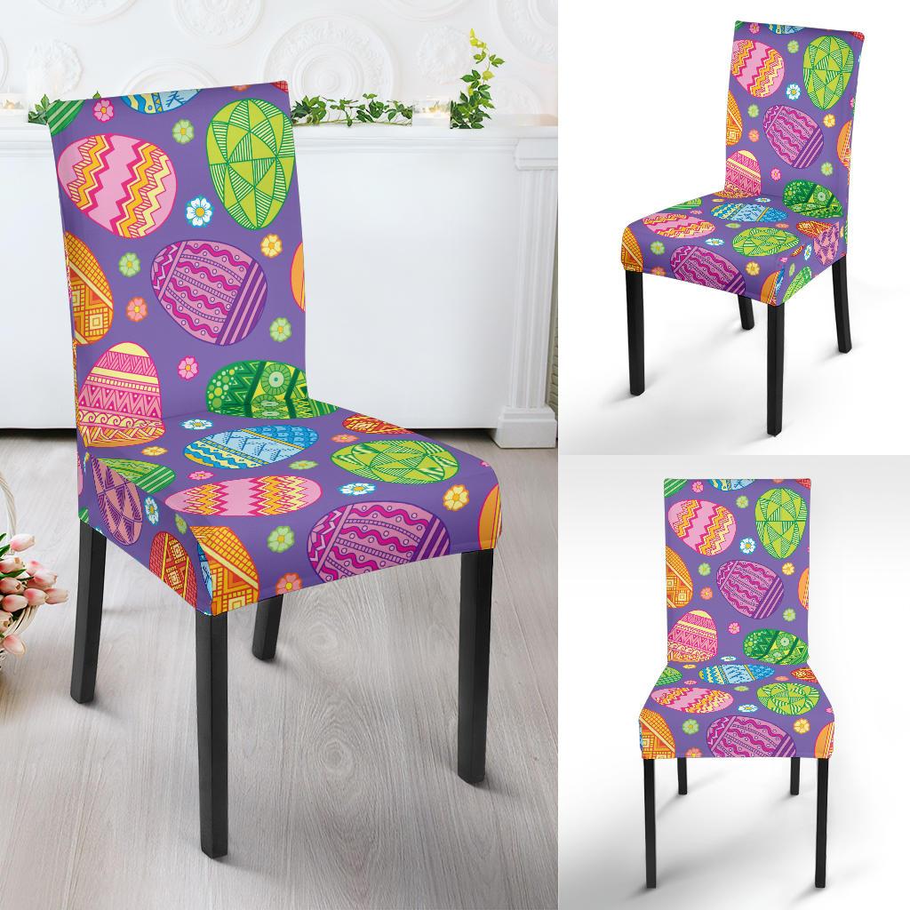 Easter Eggs Pattern Print Design RB010 Dining Chair Slipcover-JORJUNE.COM
