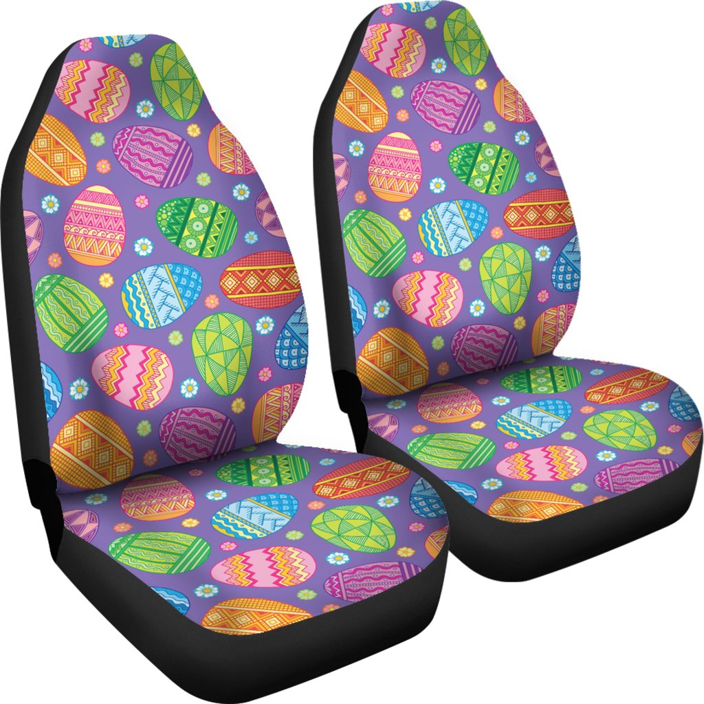 Easter Eggs Pattern Print Design RB010 Universal Fit Car Seat Covers-JorJune