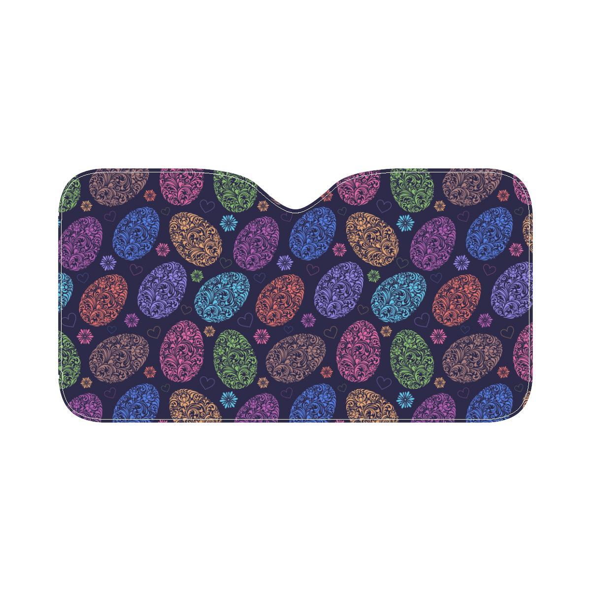 Easter Eggs Pattern Print Design RB012 Car Sun Shade-JorJune