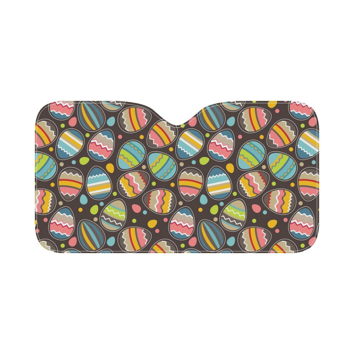 Easter Eggs Pattern Print Design RB03 Car Sun Shade-JorJune