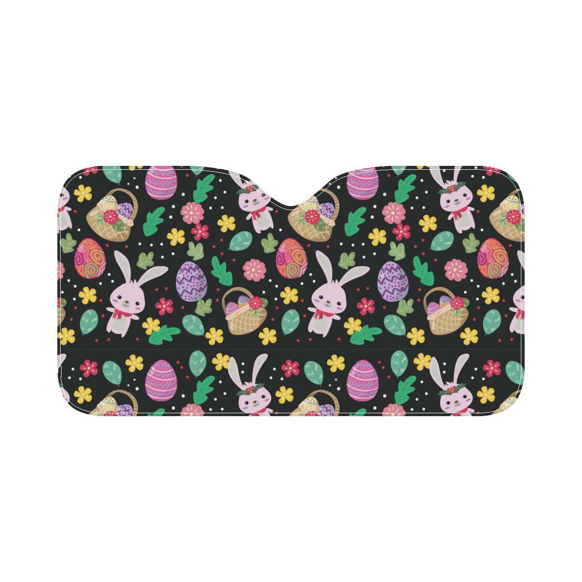 Easter Eggs Pattern Print Design RB05 Car Sun Shade-JorJune
