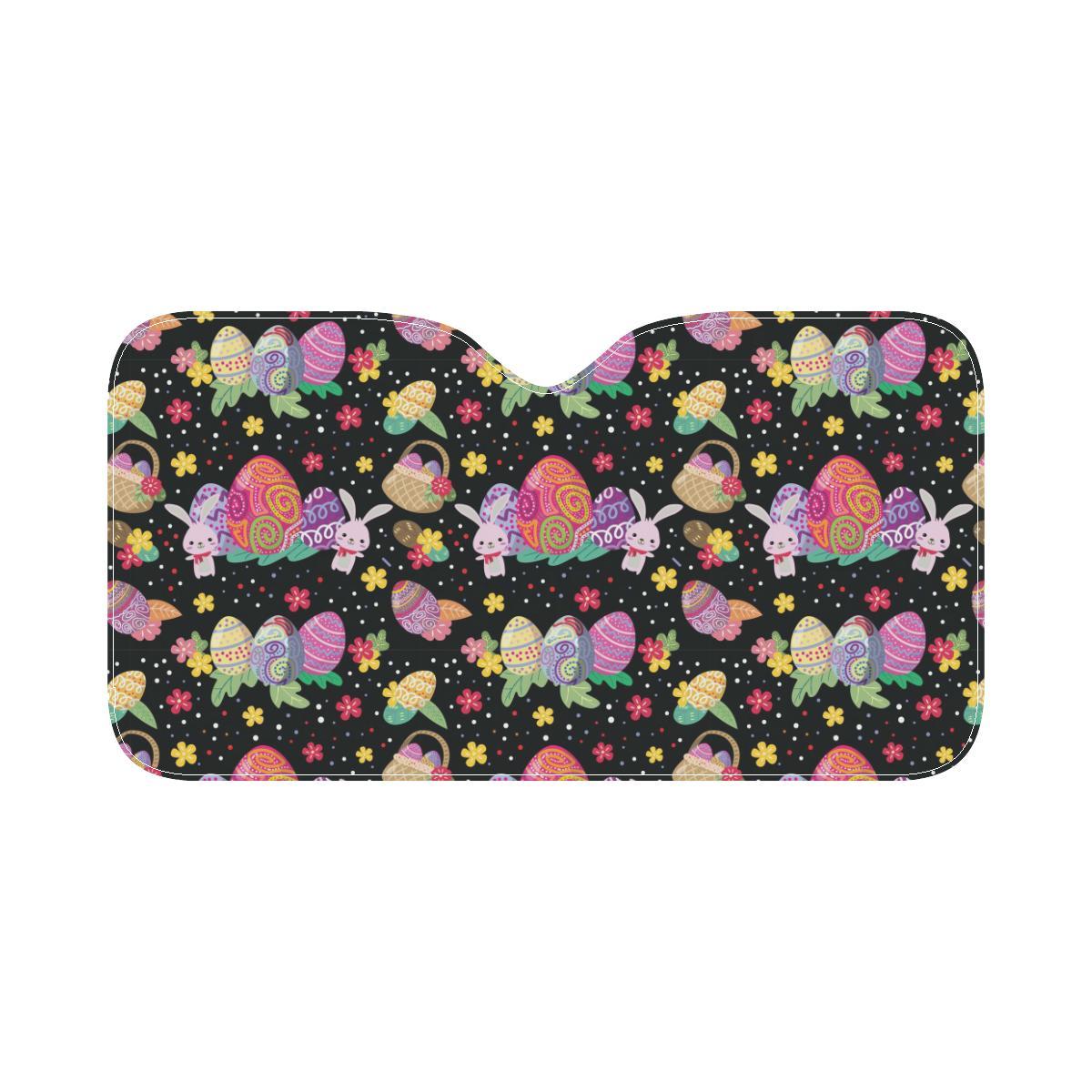 Easter Eggs Pattern Print Design RB06 Car Sun Shade-JorJune