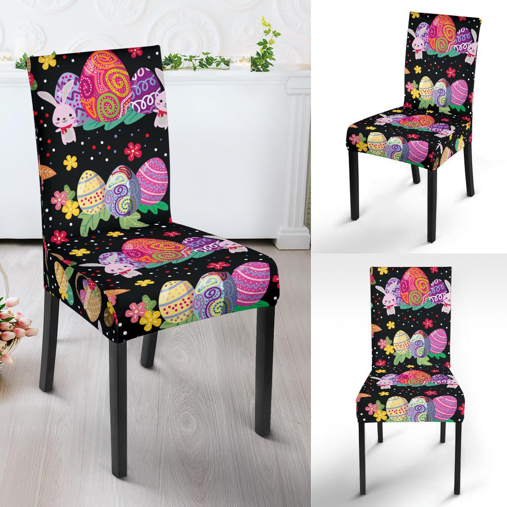 Easter Eggs Pattern Print Design RB06 Dining Chair Slipcover-JORJUNE.COM