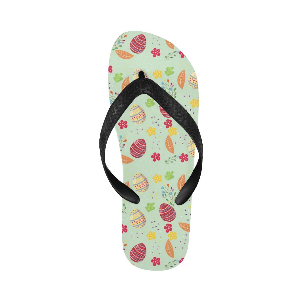 Easter Eggs Pattern Print Design RB07 Flip Flops-JorJune
