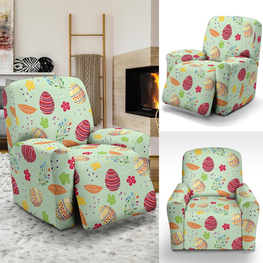 Easter Eggs Pattern Print Design RB07 Recliner Slipcover-JORJUNE.COM
