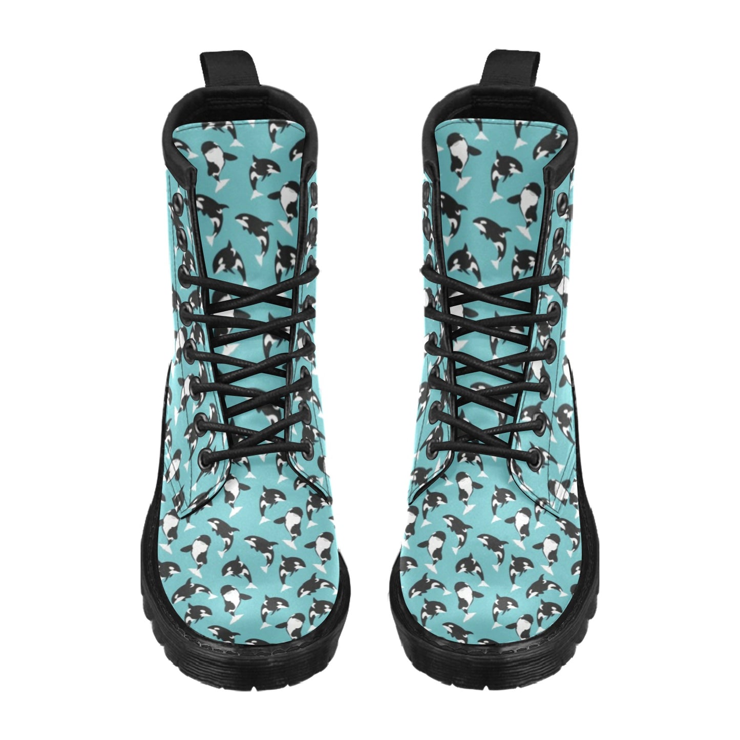 Whale Action Design Themed Print Women's Boots